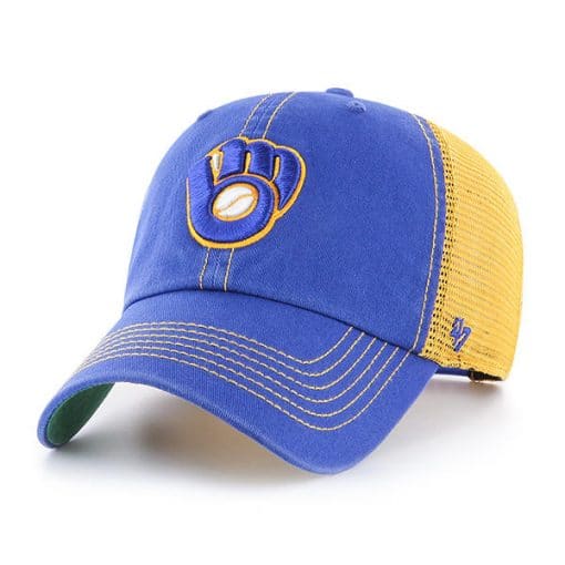 Milwaukee Brewers 47 Brand Trawler Blue Clean Up Adjustable Hat
