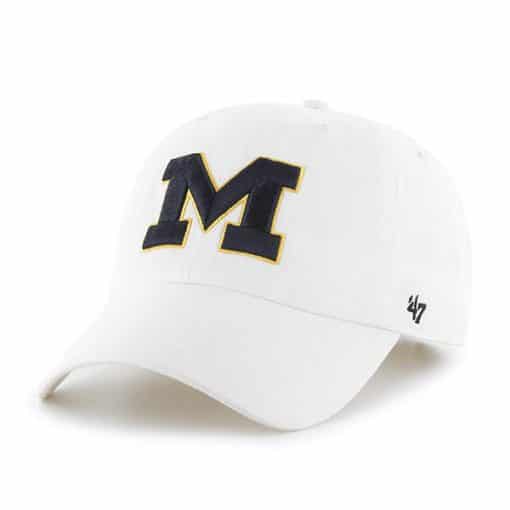 Michigan Wolverines 47 Brand White Clean Up Adjustable Hat