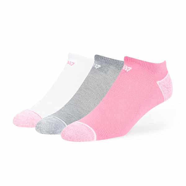 Kansas City Chiefs 47 Brand Pink Gray Motion No Show 3 Pack Socks ...