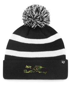Seattle Seahawks 47 Brand Black Camfill Breakaway Cuff Knit Hat