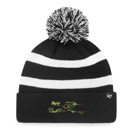 Seattle Seahawks 47 Brand Black Camfill Breakaway Cuff Knit Hat