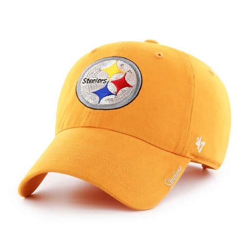 Pittsburgh Steelers Women's 47 Brand Gold Sparkle Team Color Clean Up Hat