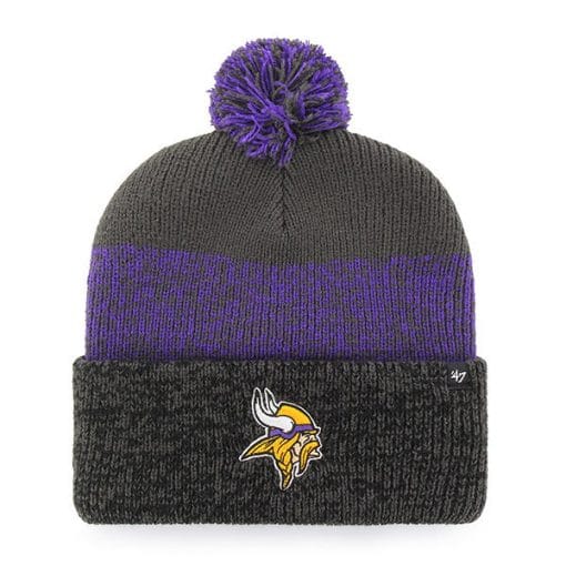 Minnesota Vikings 47 Brand Charcoal Static Cuff Knit Hat