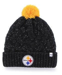 Pittsburgh Steelers INFANT / TODDLER 47 Brand Black Fiona Cuff Knit Hat