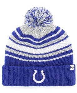 Indianapolis Colts YOUTH 47 Brand Royal Bubbler Cuff Knit Hat