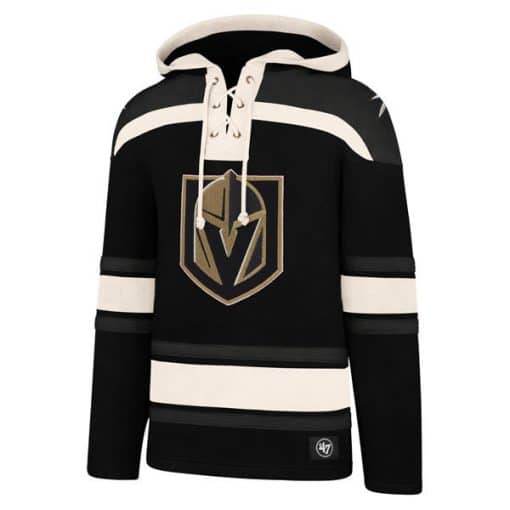 Vegas Golden Knights Men's 47 Brand Jet Black Pullover Jersey Hoodie