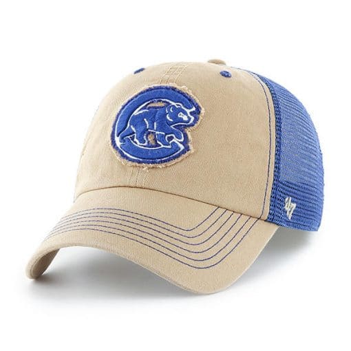 Chicago Cubs 47 Brand Khaki Closer Mesh Stretch Fit Hat