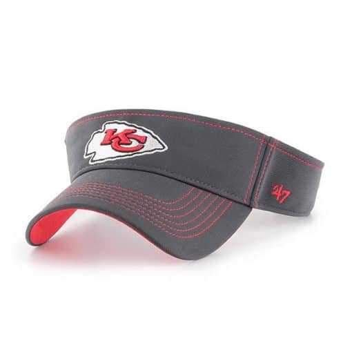 Kansas City Chiefs 47 Brand Charcoal Defiance Visor Adjustable Hat