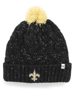 New Orleans Saints INFANT / TODDLER 47 Brand Black Fiona Cuff Knit Hat