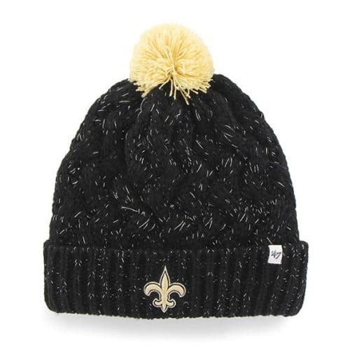 New Orleans Saints Women's 47 Brand Black Fiona Cuff Knit Hat