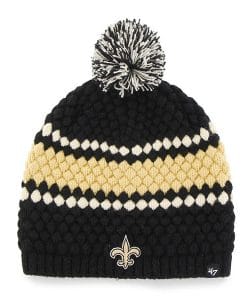 New Orleans Saints Women's 47 Brand Black Leslie Beanie Knit Hat