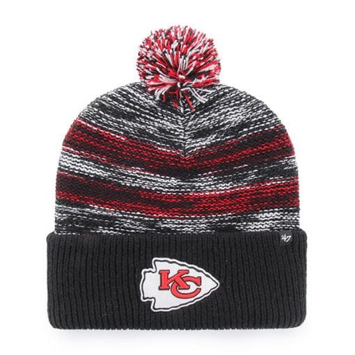 Kansas City Chiefs 47 Brand Black Sideboard Cuff Knit Hat