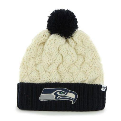 Seattle Seahawks 47 Brand Women's Matterhorn Natural Cuff Knit Hat