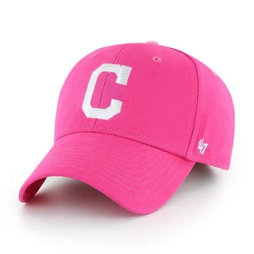 Cleveland Indians KIDS 47 Brand Bright Pink Girls Adjustable Hat