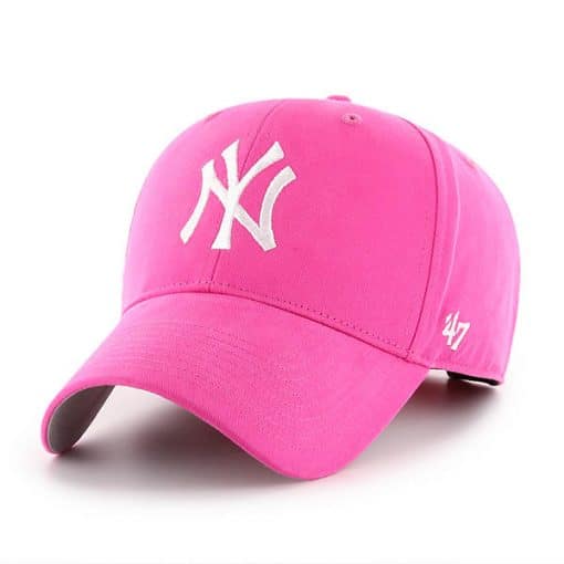 New York Yankees INFANT 47 Brand Bright Pink Girls Stretch Fit Hat