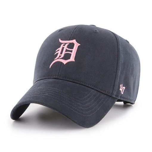 Detroit Tigers Women's 47 Brand Navy Pink Carol Adjustable Hat