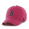 Boston Red Sox Women's 47 Brand Bright Pink Clean Up Adjustable Hat