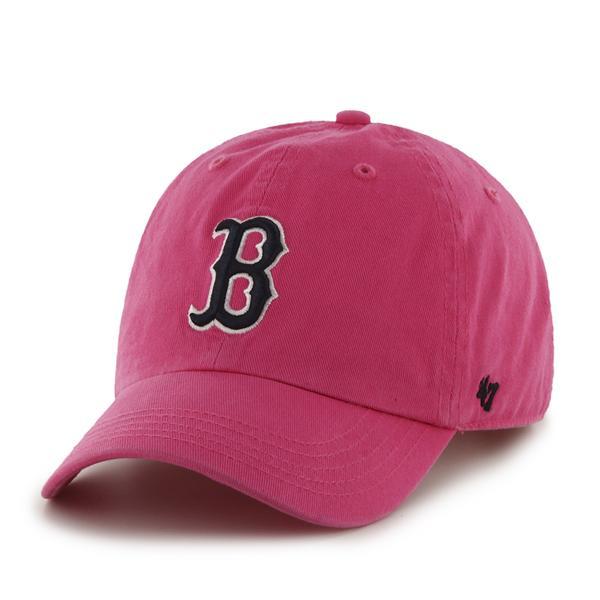 Boston Red Sox Women's 47 Brand Bright Pink Clean Up Adjustable Hat