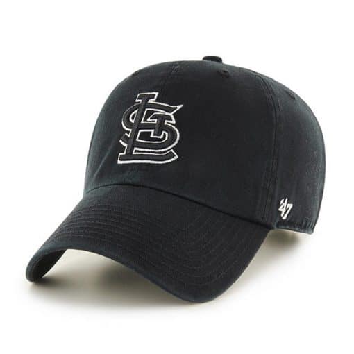 St. Louis Cardinals 47 Brand Black Clean Up Adjustable Hat