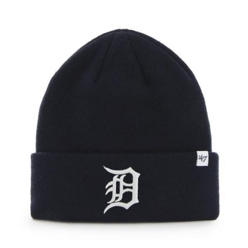 Detroit Tigers 47 Brand Navy Raised Cuff Knit Hat