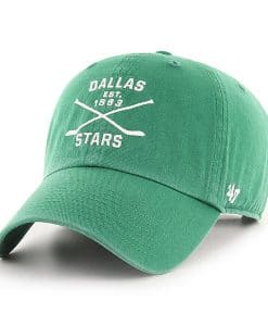 Dallas Stars 47 Brand Green Cross Sticks Adjustable Hat