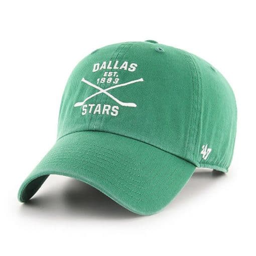 Dallas Stars 47 Brand Green Cross Sticks Adjustable Hat