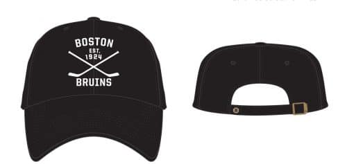 Boston Bruins 47 Brand Black Cross Sticks Adjustable Hat - Image 2