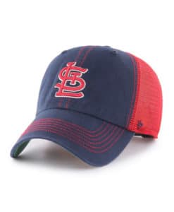 St. Louis Cardinals 47 Brand Navy Trawler Red Mesh Clean Up Snapback Hat