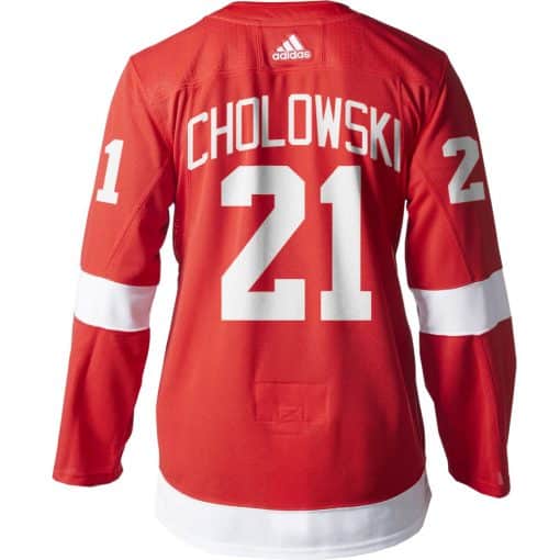 Dennis Cholowski Detroit Red Wings Men's Adidas AUTHENTIC Home Jersey