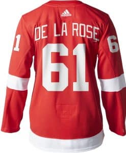 Jacob De La Rose Detroit Red Wings Men's Adidas AUTHENTIC Home Jersey