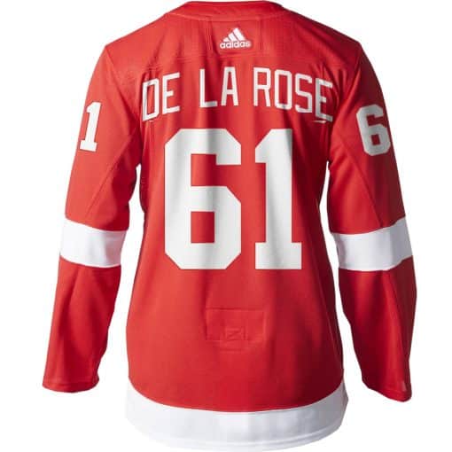 Jacob De La Rose Detroit Red Wings Men's Adidas AUTHENTIC Home Jersey