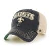 New Orleans Saints 47 Brand Black Tuscaloosa Vintage Clean Up Adjustable Hat