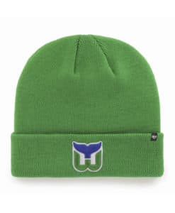 Hartford Whalers 47 Brand Vintage Green Raised Cuff Knit Hat
