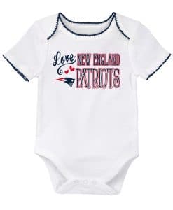 New England Patriots Love White Onesie Creeper