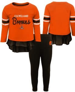 Cleveland Browns Baby Girls Pants & Top 2 Piece Set