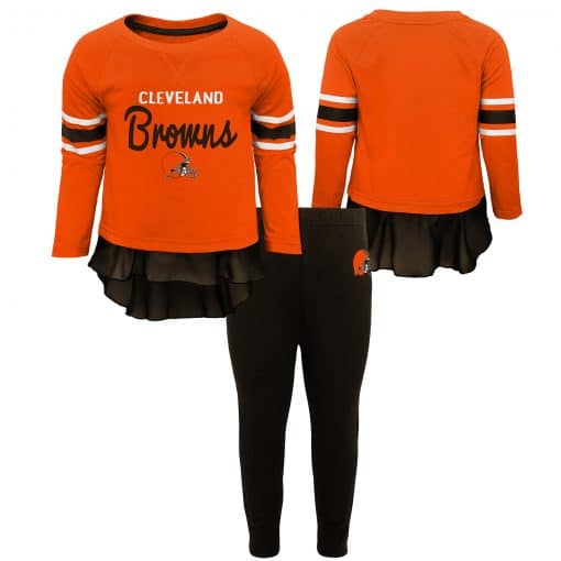 Cleveland Browns Baby Girls Pants & Top 2 Piece Set