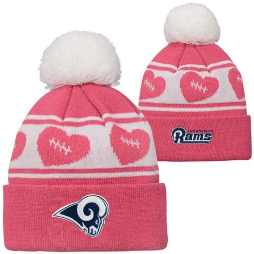 Los Angeles Rams TODDLER Baby Pink Cuff Knit Hat
