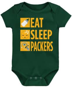 Green Bay Packers Baby Green Onesie Creeper