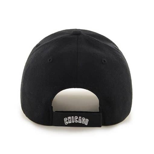 Chicago Cubs 47 Brand Black White Logo MVP Adjustable Hat - Image 2