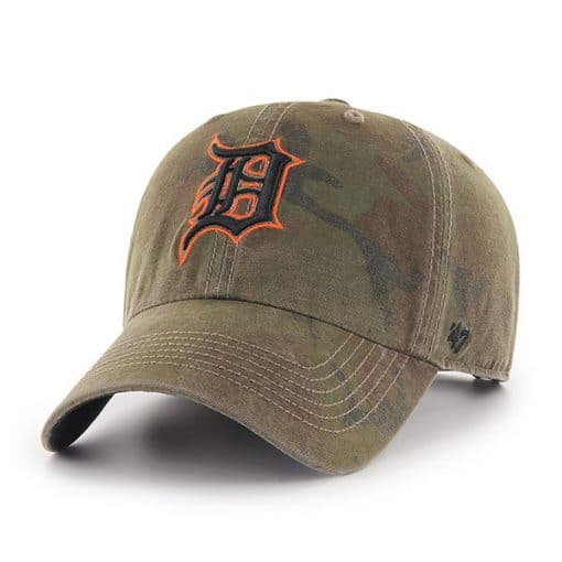 Detroit Tigers 47 Brand Sandalwood Camo Clean Up Adjustable Hat