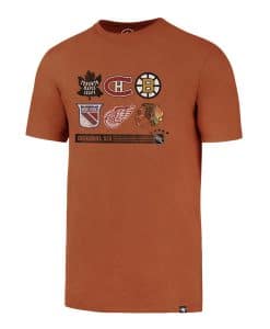 Original Six Men's 47 Brand Burnt Orange Flanker T-Shirt Tee