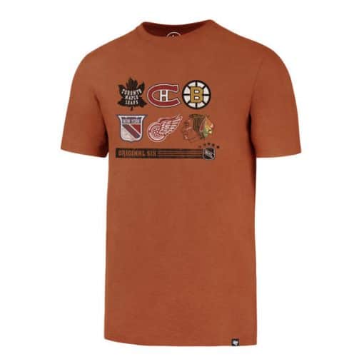 Original Six Men's 47 Brand Burnt Orange Flanker T-Shirt Tee