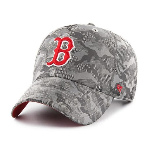 Boston Red Sox 47 Brand Gray Camo Red Logo Adjustable Hat