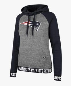 New England Patriots Women's 47 Brand Encore Vintage Gray Hoodie