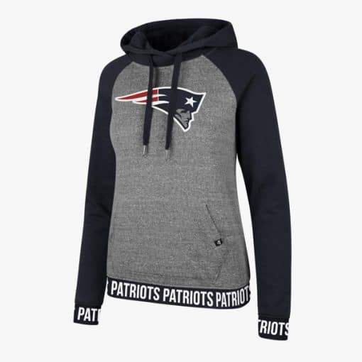 New England Patriots Women's 47 Brand Encore Vintage Gray Hoodie