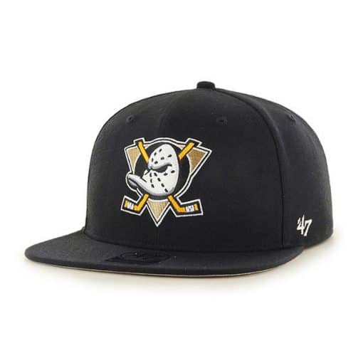Anaheim Ducks YOUTH 47 Brand Black No Shot Captain Hat