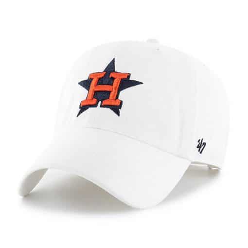 Houston Astros 47 Brand White Clean Up Adjustable Hat