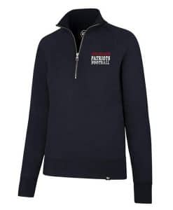 New England Patriots Women's 47 Brand Navy 1/4 Zip Pullover