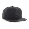 Chicago Cubs 47 Brand Black Sure Shot Captain Adjustable Hat