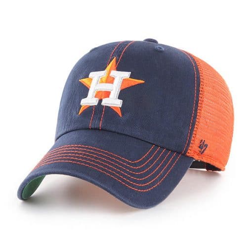 Houston Astros 47 Brand Navy Orange Trawler Clean Up Adjustable Hat